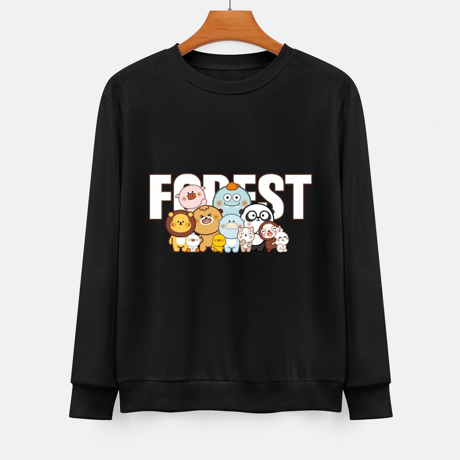 Front Patterned Long Sleeve TopComfort Essential